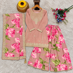 Floral Blush Pink Sharara Set