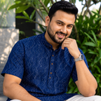 Printed Blue Short Kurta