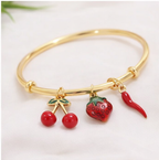 Fruit charm bracelet