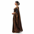Golden Aura Litchi Silk Saree