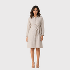 Tie-Waist Shirt Dress