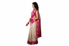 Ivory Bloom Soft Lichi Silk Saree
