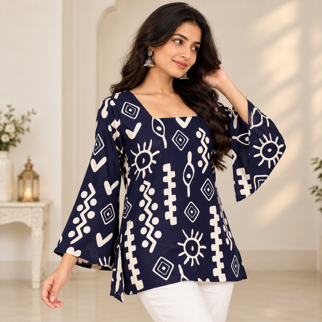 Short Top with Bell Sleeves