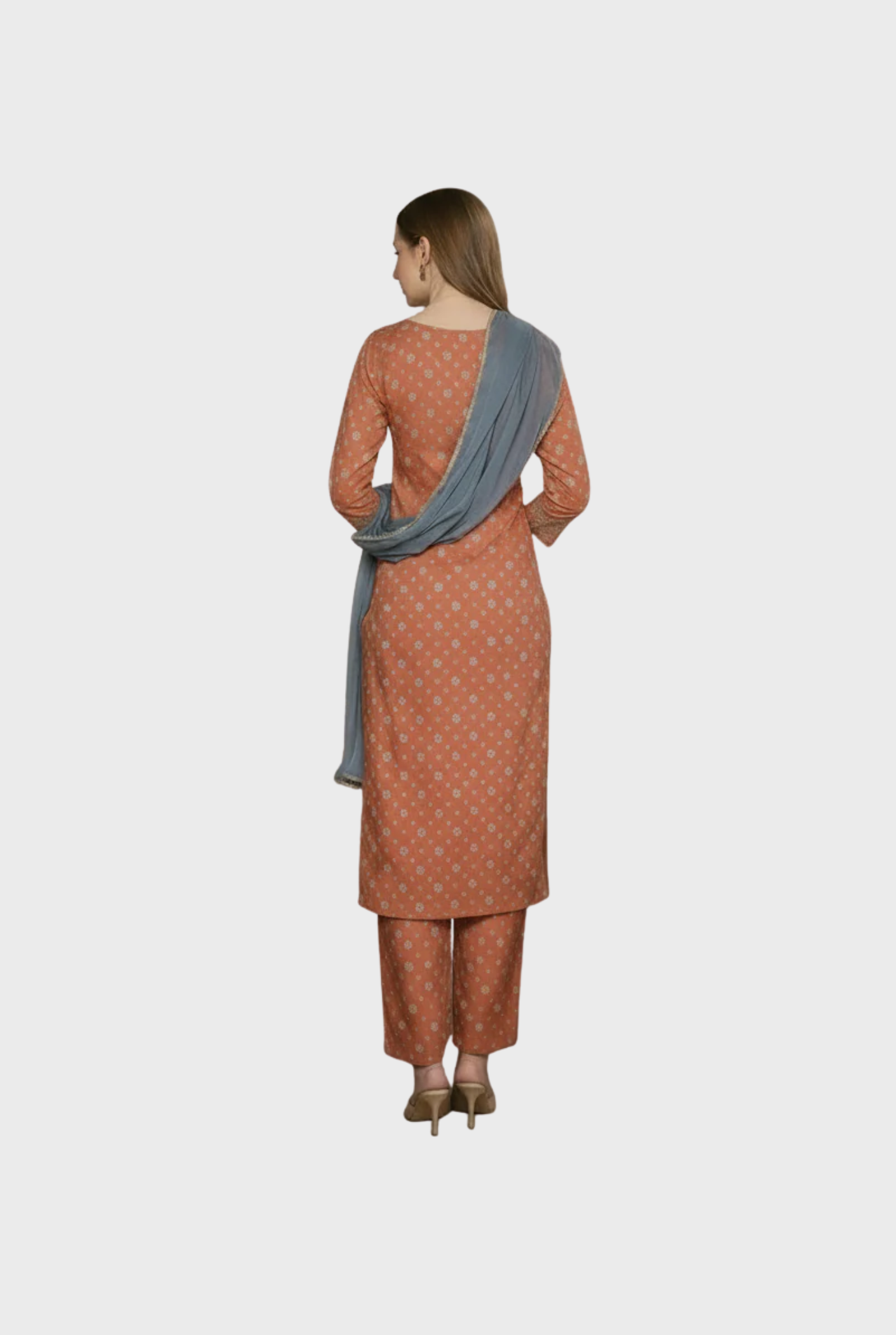 Elegant Peach Kurta Set