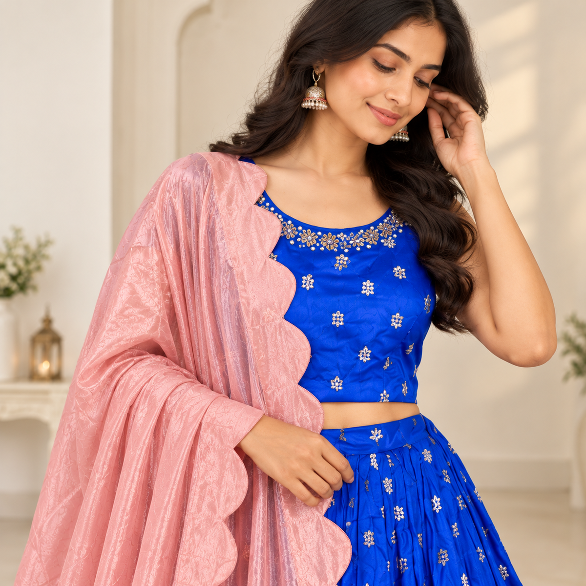 Banarasi Soft Silk Lehenga set