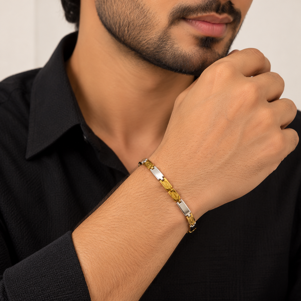 Dual-Tone Plated Bracelet