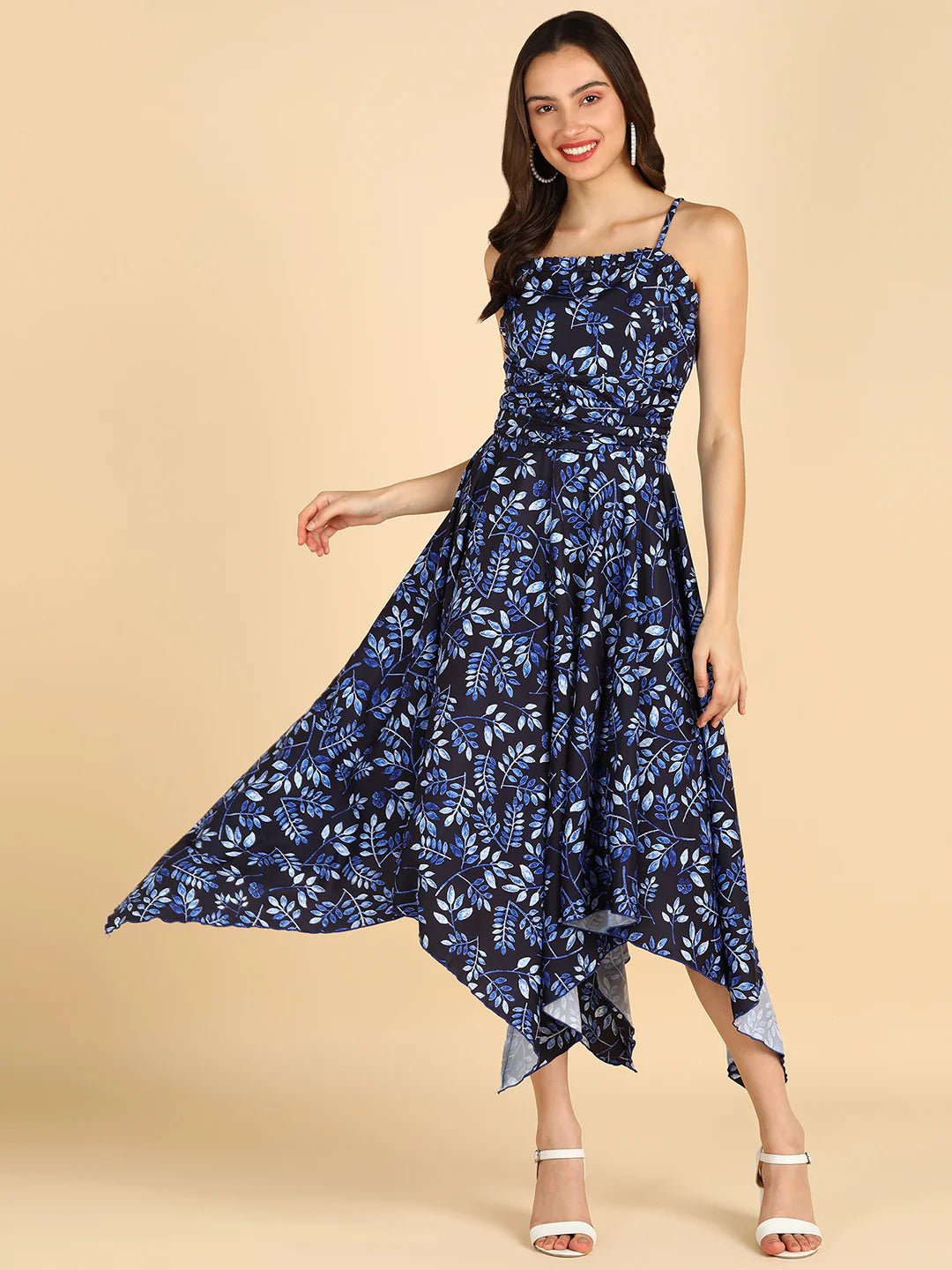 Floral blue dress