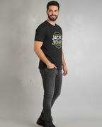 Black Crew Neck Graphic Tee
