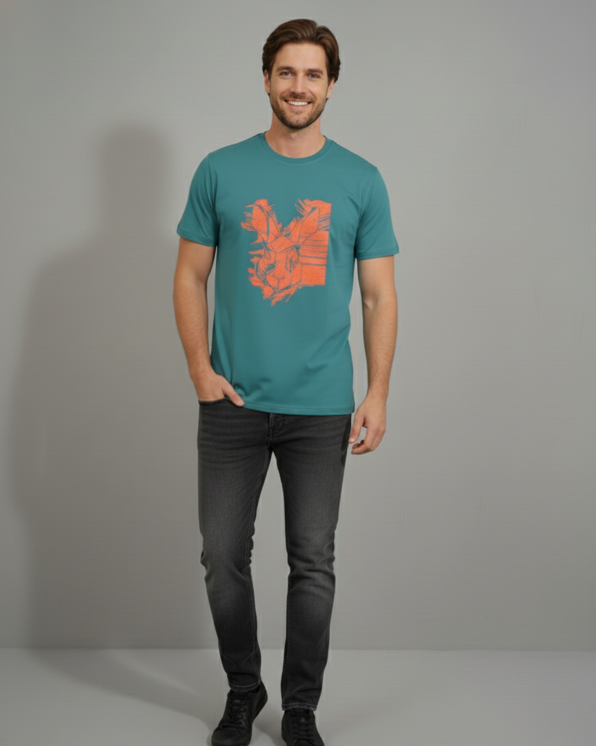 Rare rabbit graphic print T-shirt