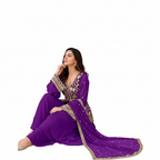 Gold Zari Work Ethnic Wear