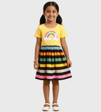 Striped Cotton Short Sleeve Dress