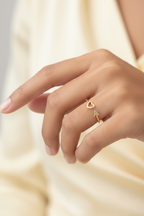 Heart & Arrow Gold Open Ring