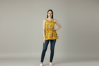 Strap Peplum Top