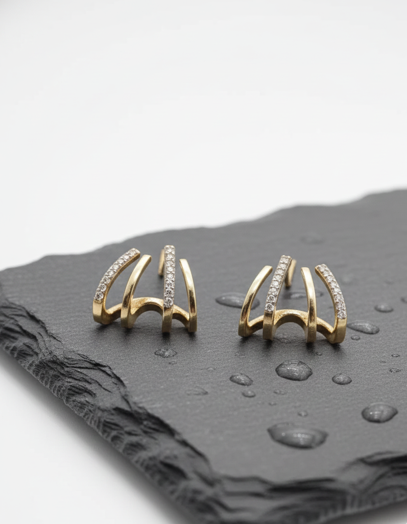 Triple Band Earrings