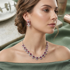 Ruby Red Necklace Set