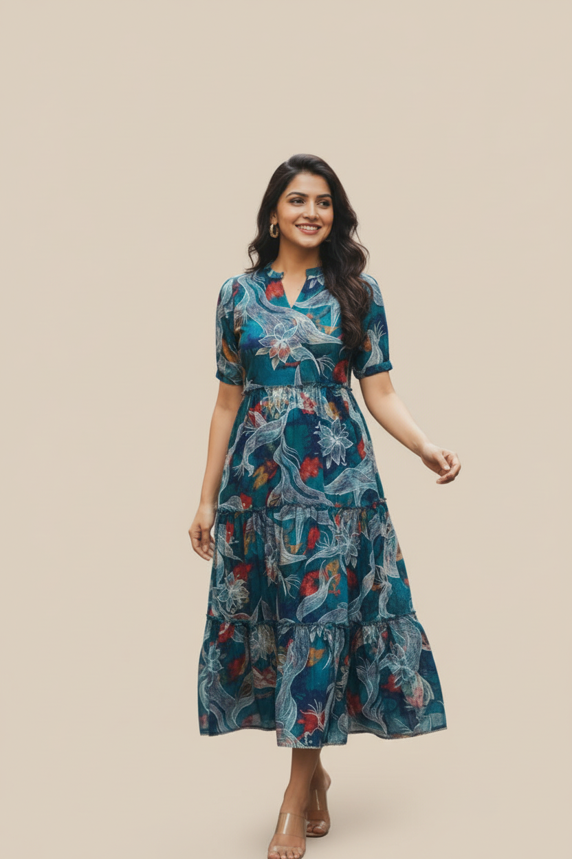 Mandarin Collar Dress