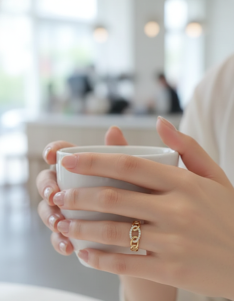 Open Chain Band Ring