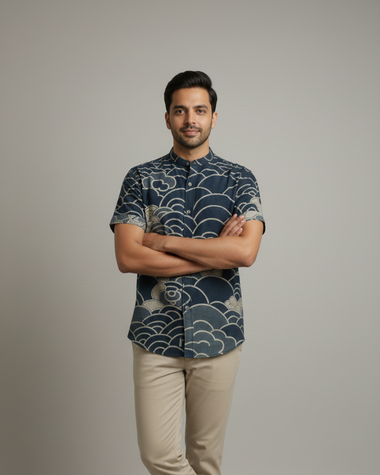 Cloud layer Vintage Print Shirt