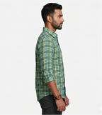 Men’s Teal & Yellow Plaid Shirt