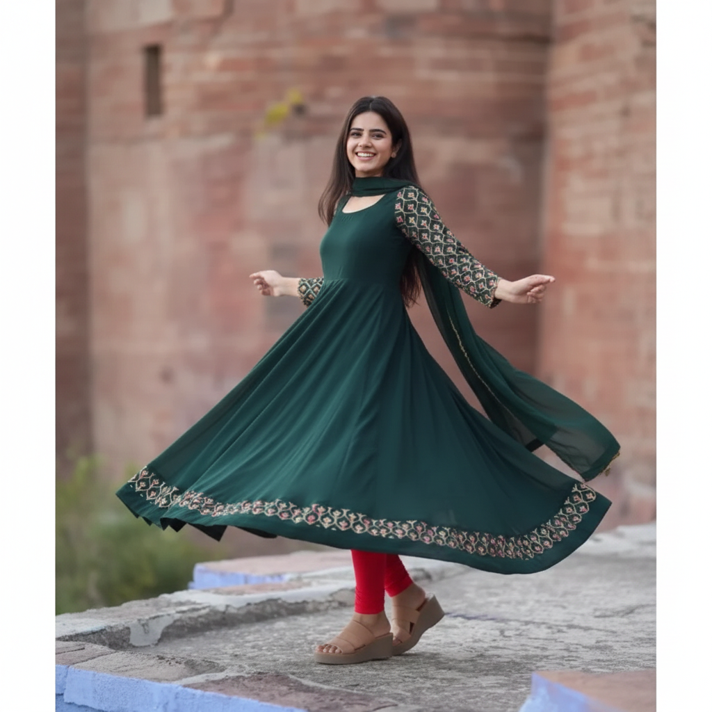 Embroidered Georgette Suit Set