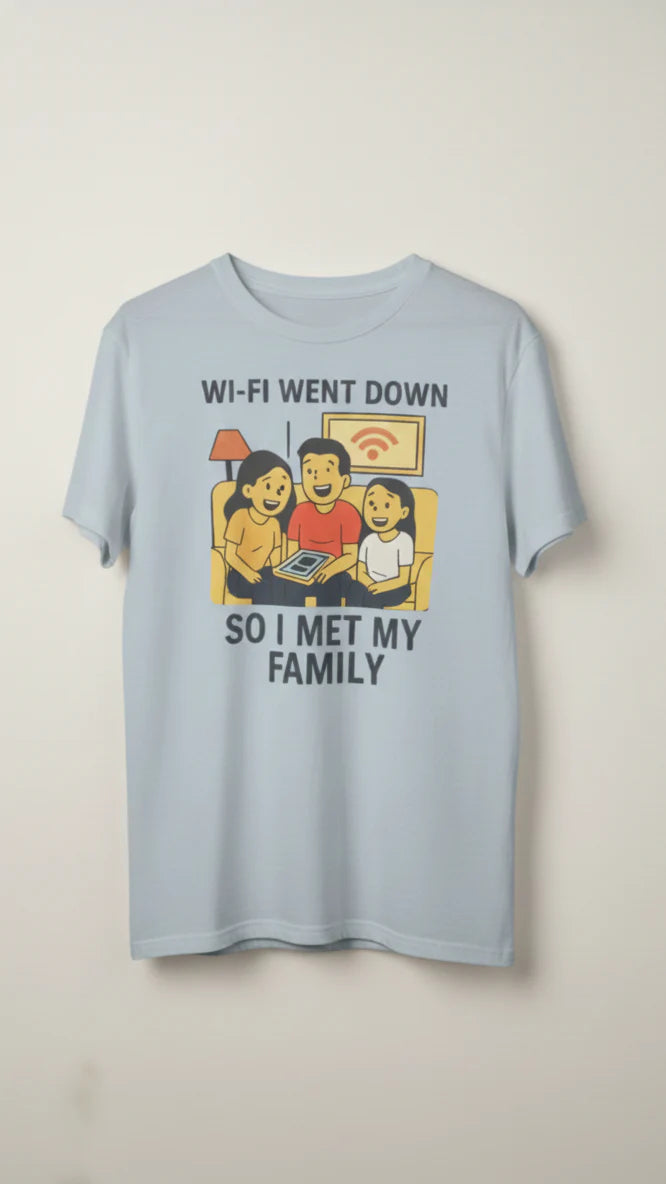 Gray Wi-Fi Went Down T-Shirt
