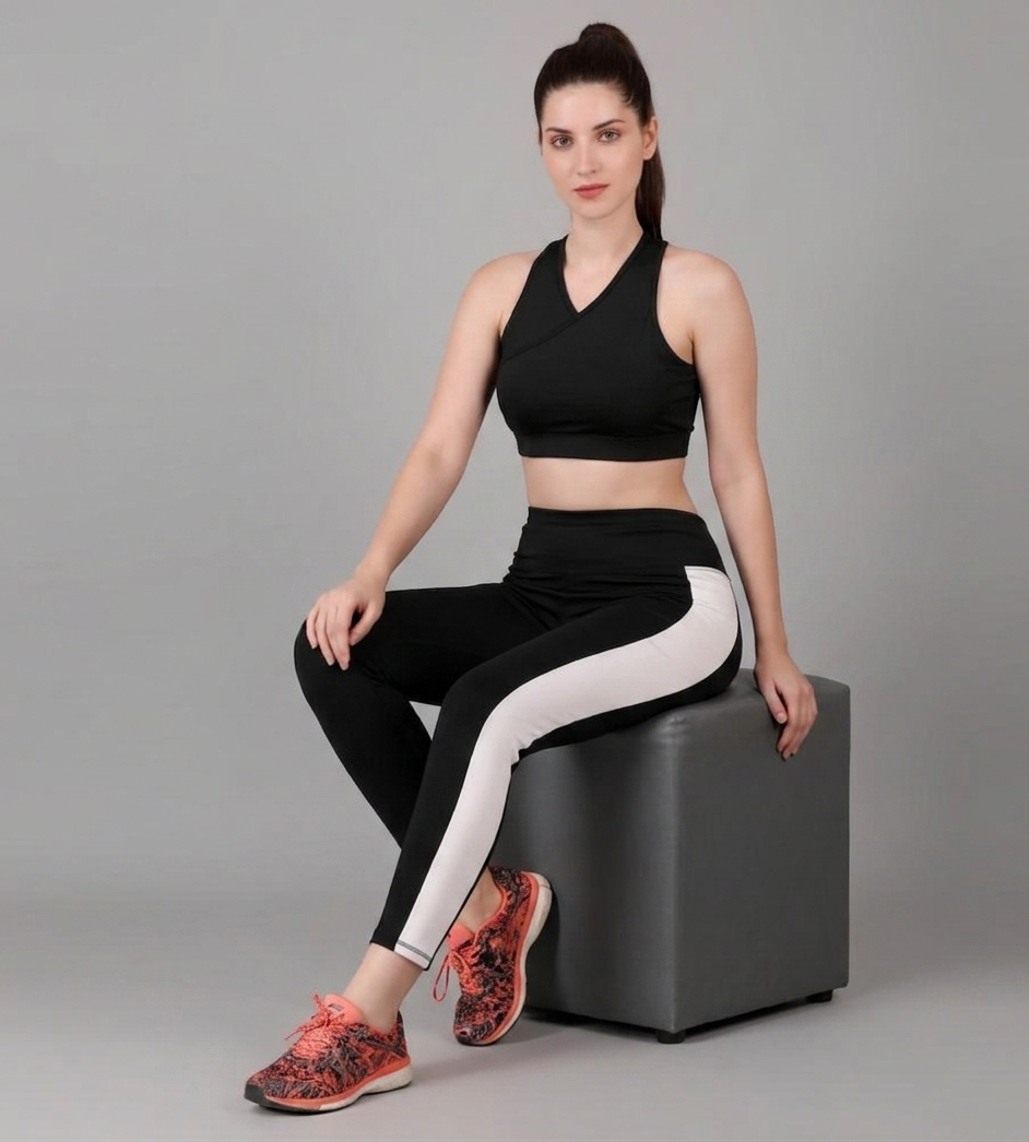 Black Ankle length High Waisted Tights
