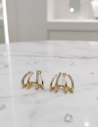 Triple Band Earrings