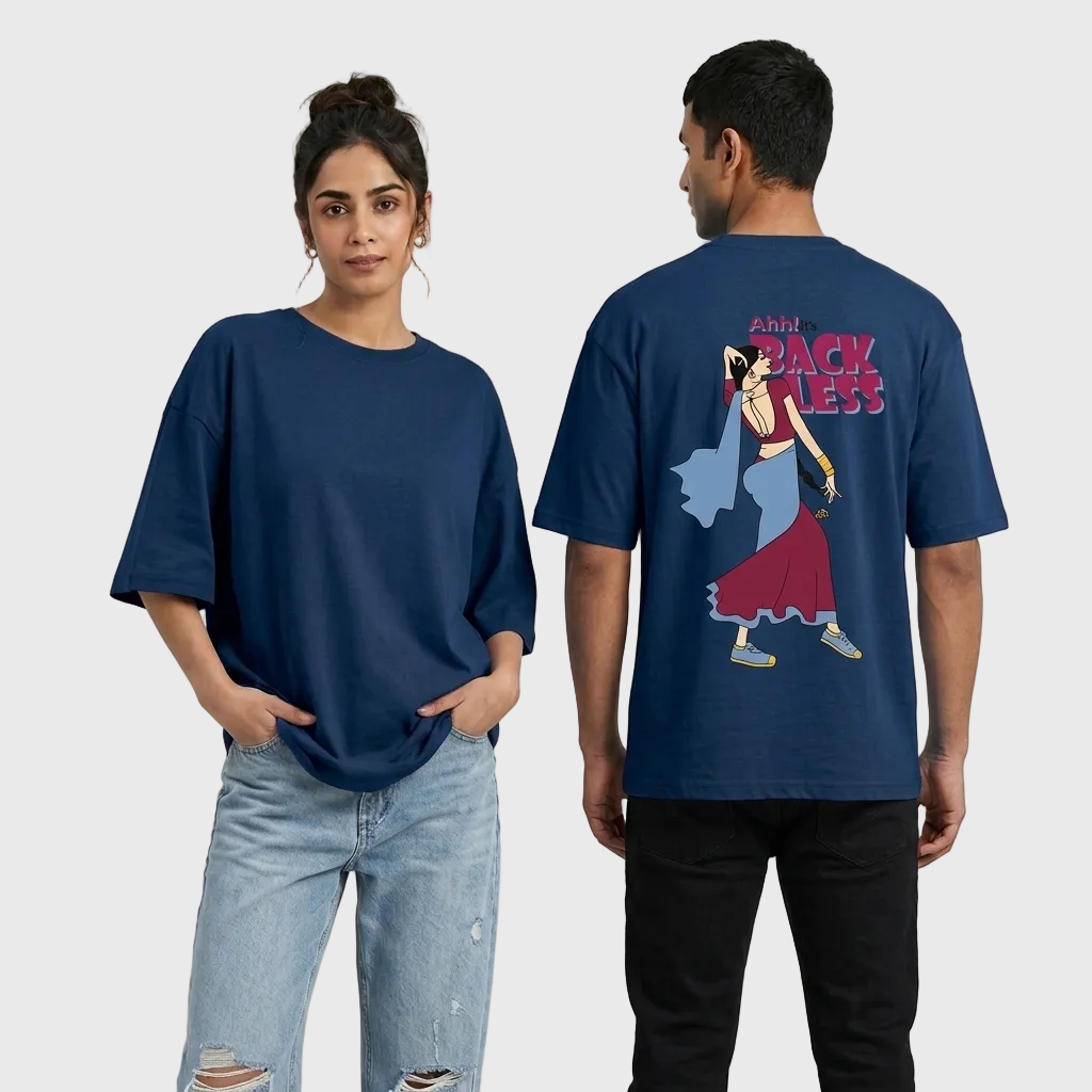 Backless Blue T-Shirt