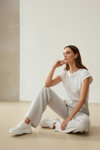 Wide-Leg Linen Trousers