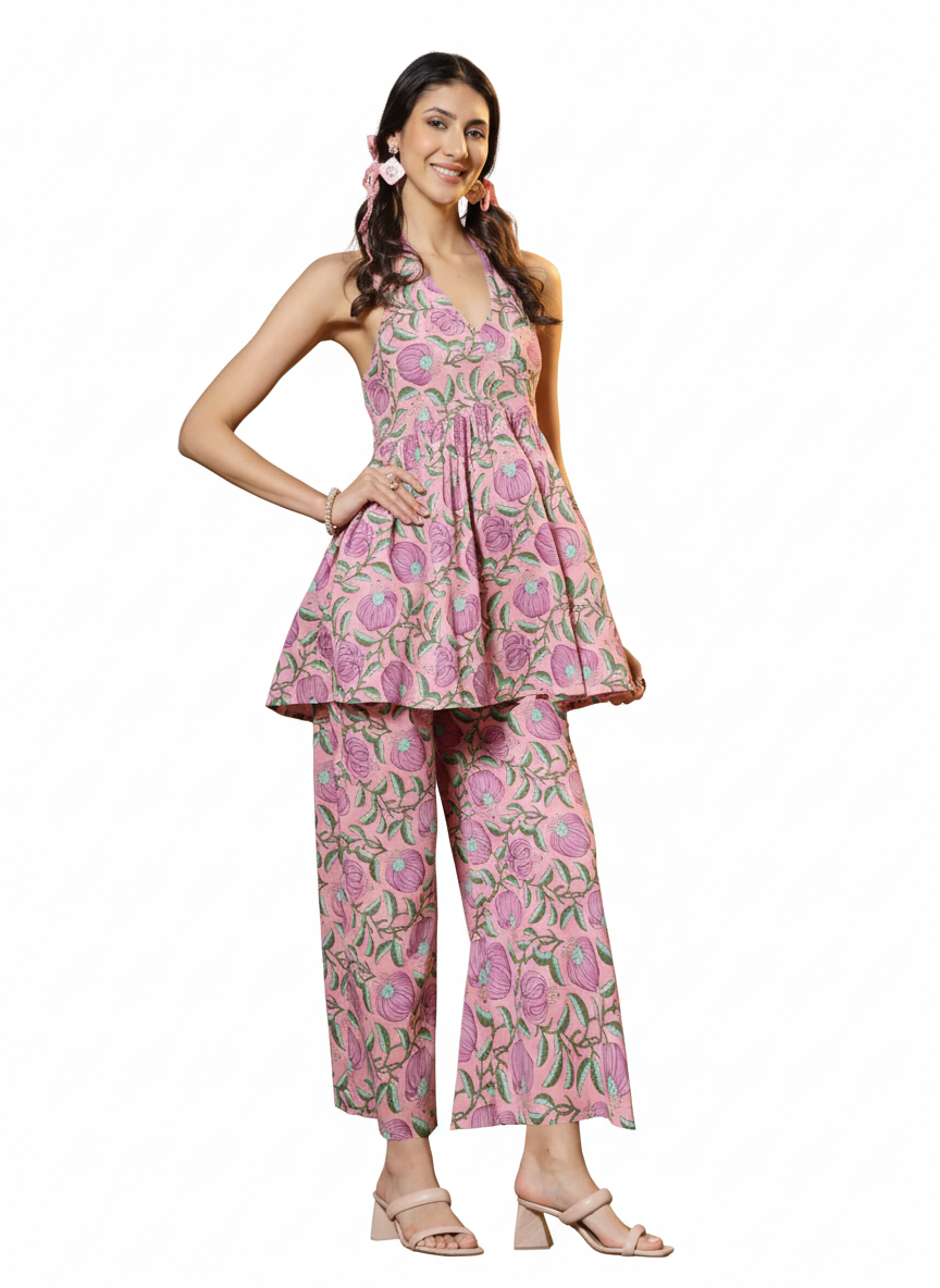 Pink Floral Co-ord Set