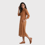 Terracotta Ikat Shirt Dress