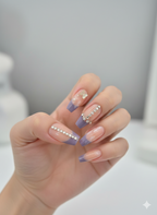 Blue Bling Press-On Nails