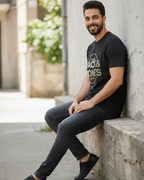 Black Crew Neck Graphic Tee
