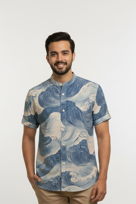 Gradient Vintage Casual Shirt