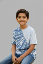 Oversize Fit Blue Tie n Dye T-Shirt