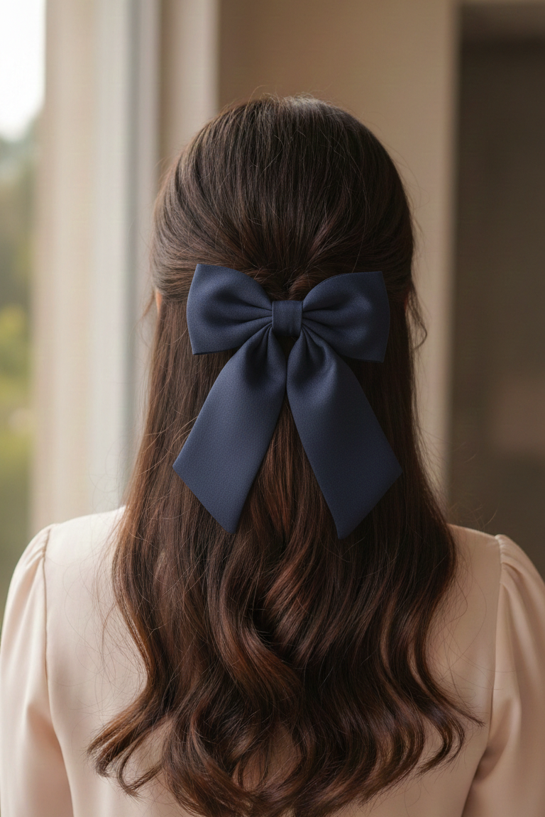Chic Lace & Satin Bow Hair Set