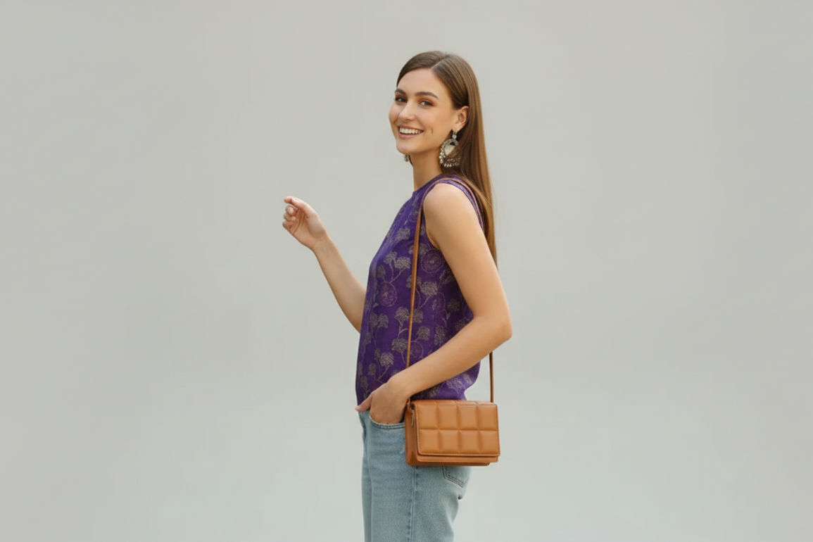 Royal Bloom Jacquard Tank