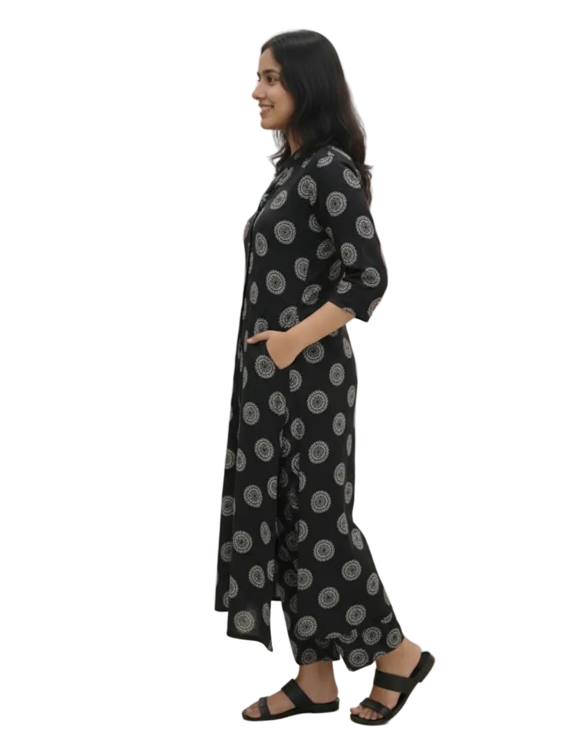 Chic Black Ethnic Set