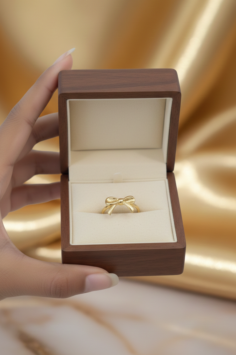 Golden Bae Bow Ring