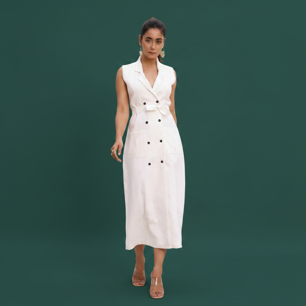 Sleeveless Trench Dress