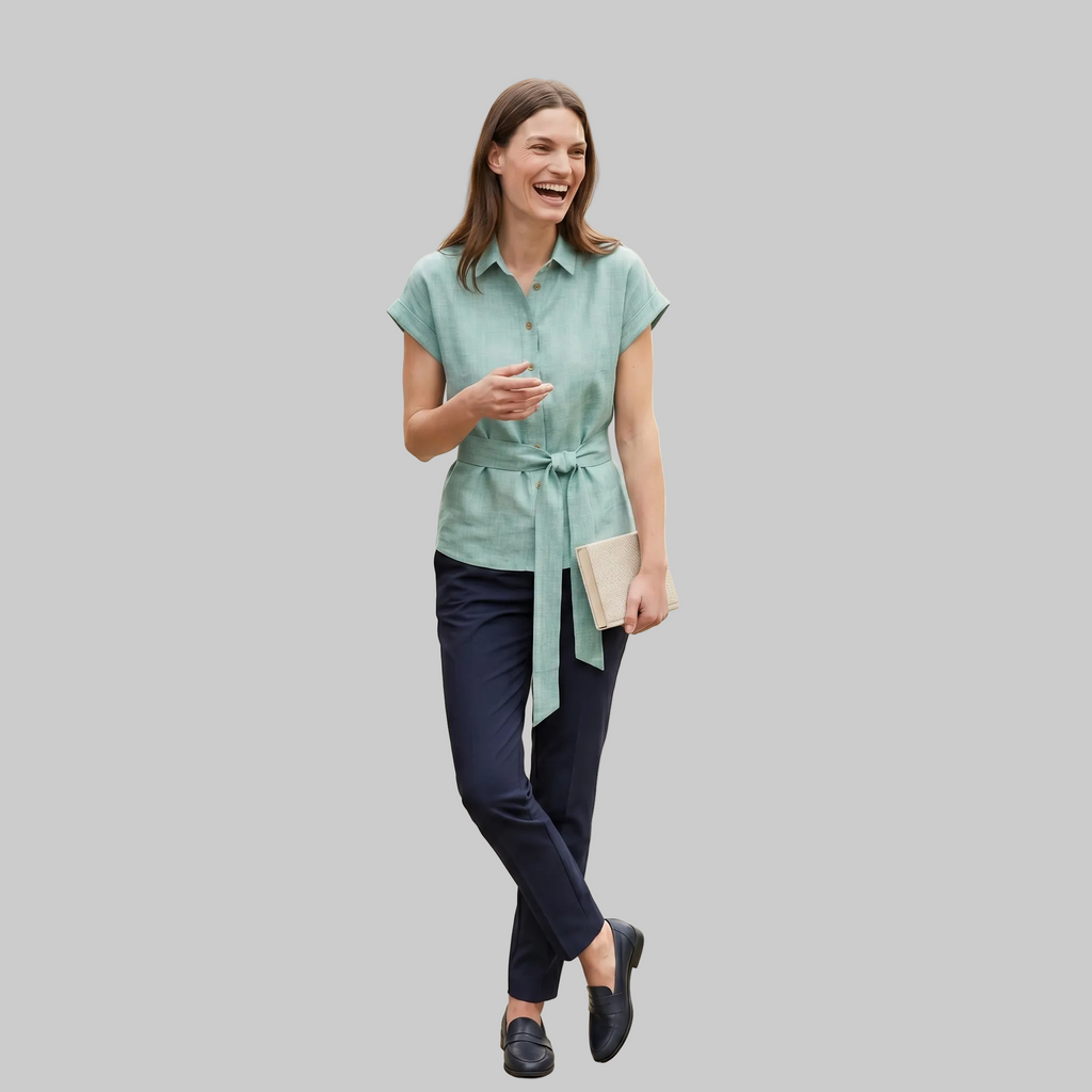 Tie-Waist Tunic Shirt