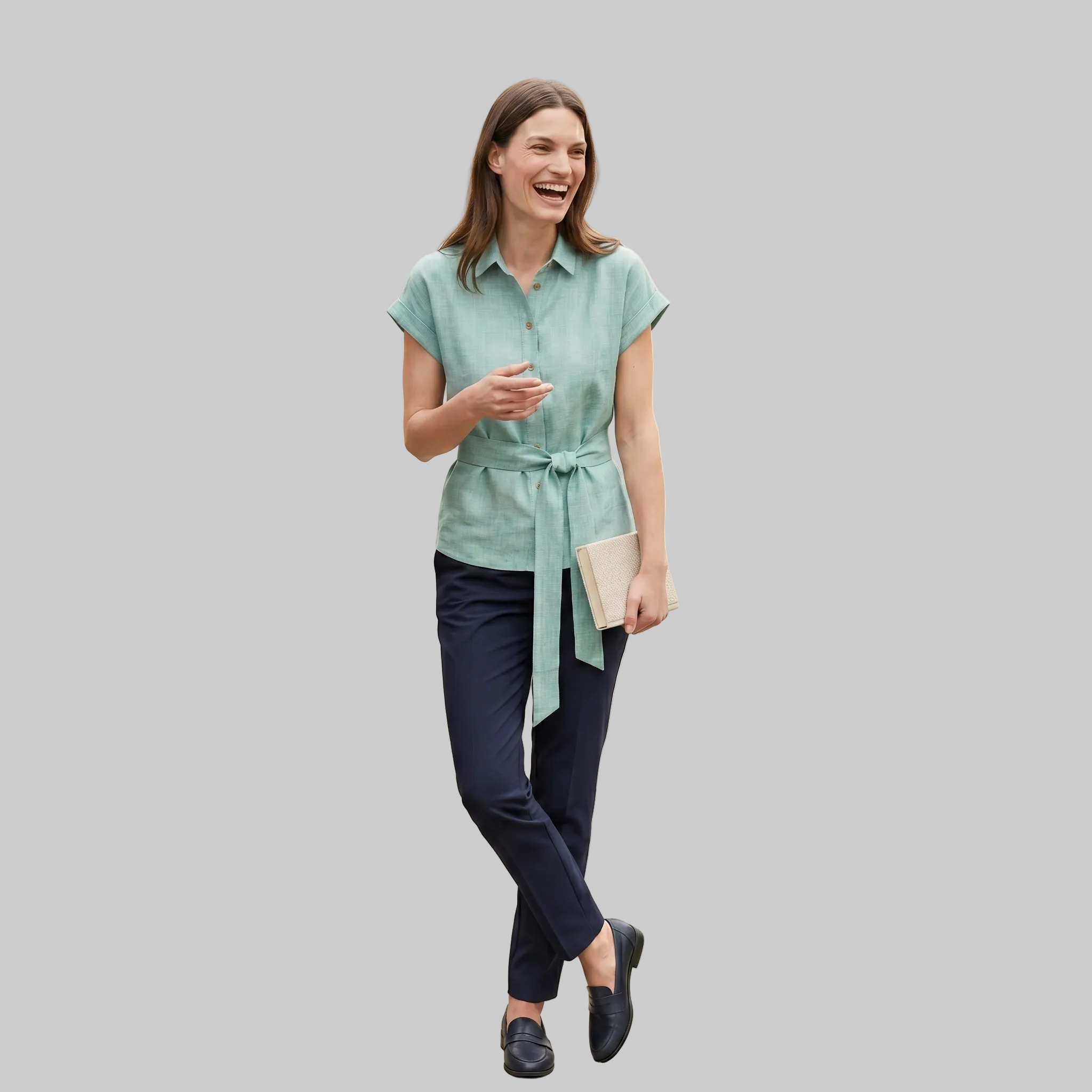 Tie-Waist Tunic Shirt
