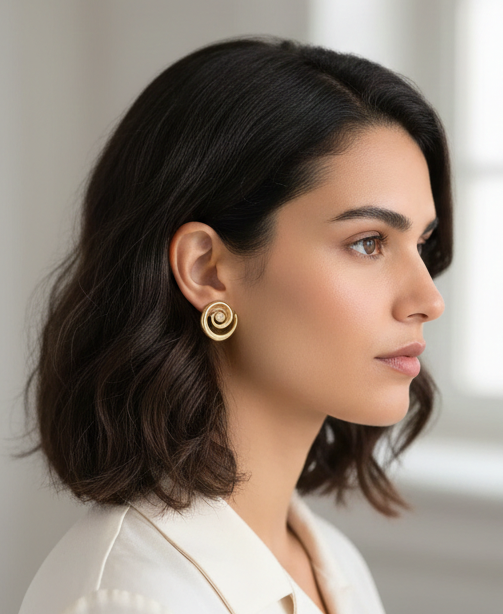 Korean Gold Earrings