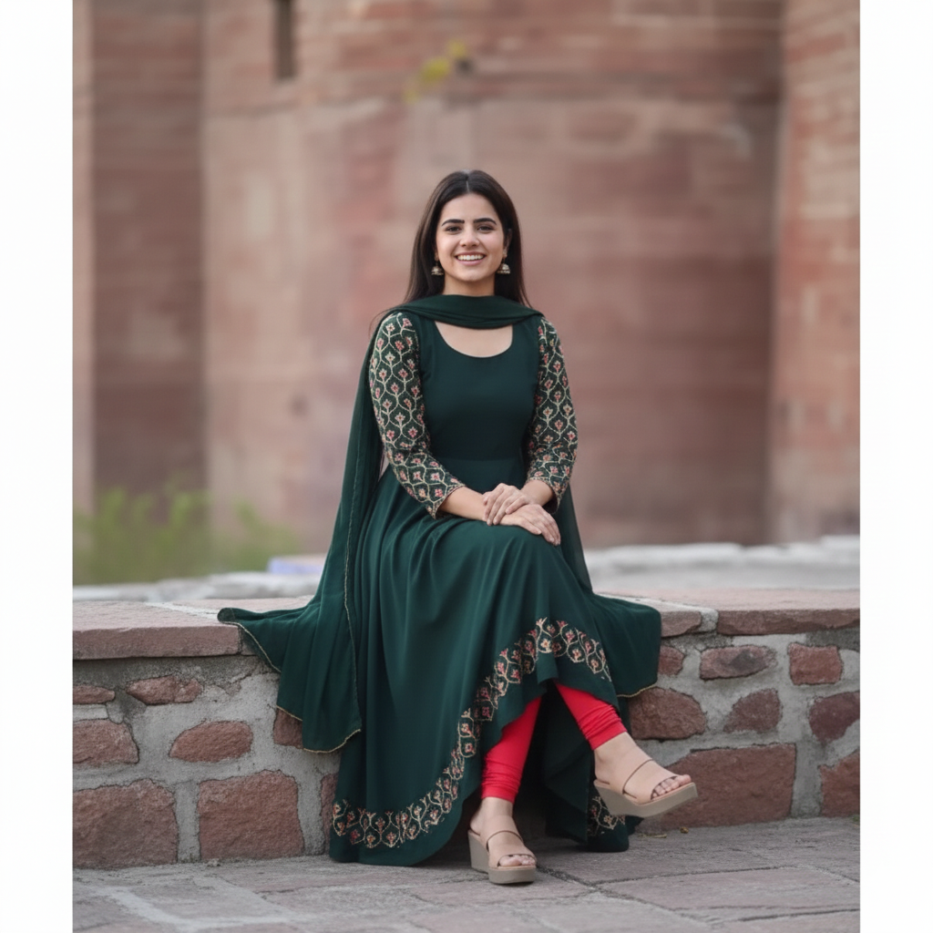 Embroidered Georgette Suit Set