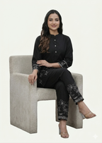Black Tropical Embroidery Set