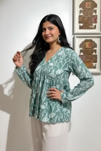Sage Green Peplum Top