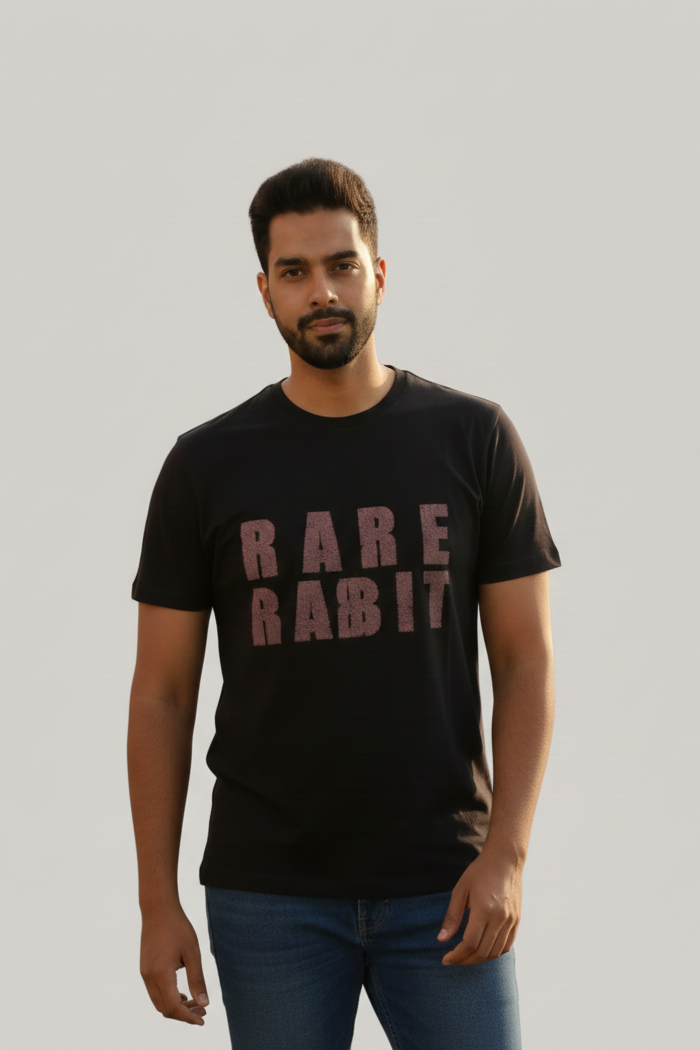 Rare rabbit black T-shirt