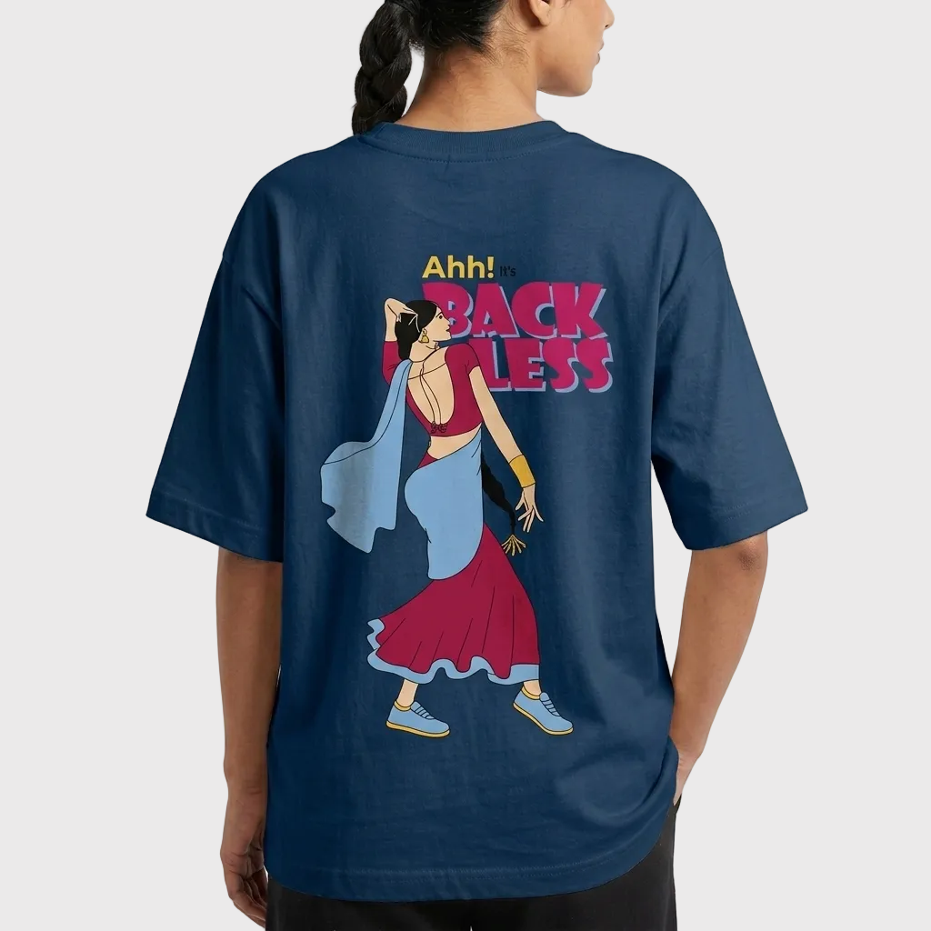 Backless Blue T-Shirt