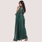 Green  Embellished Saree
