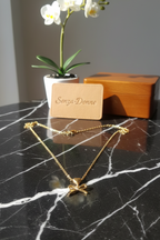Gold Bow Pendant Necklace